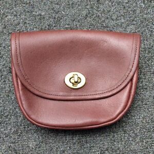 Elegant Red Leather Women's Belt Bag